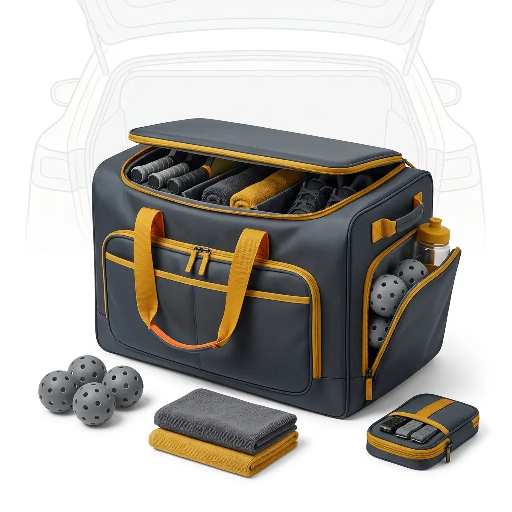 Team Duffel 02, structured duffel that sits neatly in a car trunk, making it easy to load and unload for group outings and team trips.