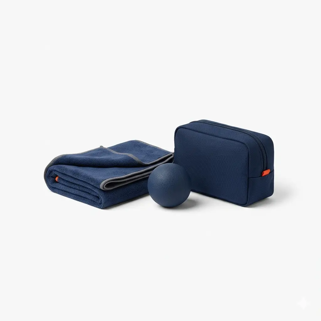 Tournament Recovery Set, post-game focused pickleball bundle with a cooling towel, massage ball, and a small pouch for recovery essentials after matches.